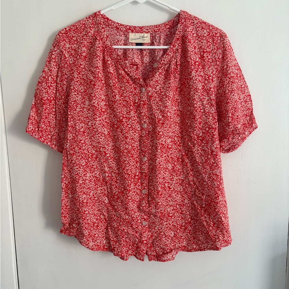 Universal Thread Red Floral Blouse